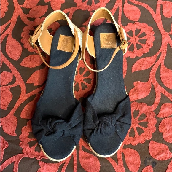 Tory Burch Shoes - Tory  Burch black wedge sandal